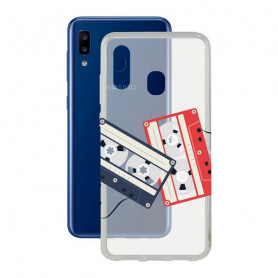 Mobile cover Samsung Galaxy A20 KSIX Flex Cassettes TPU Transparent KSIX - 1